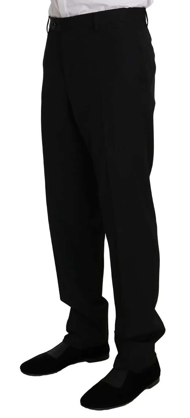 Black Wool SICILIA 2 Piece Slim Suit