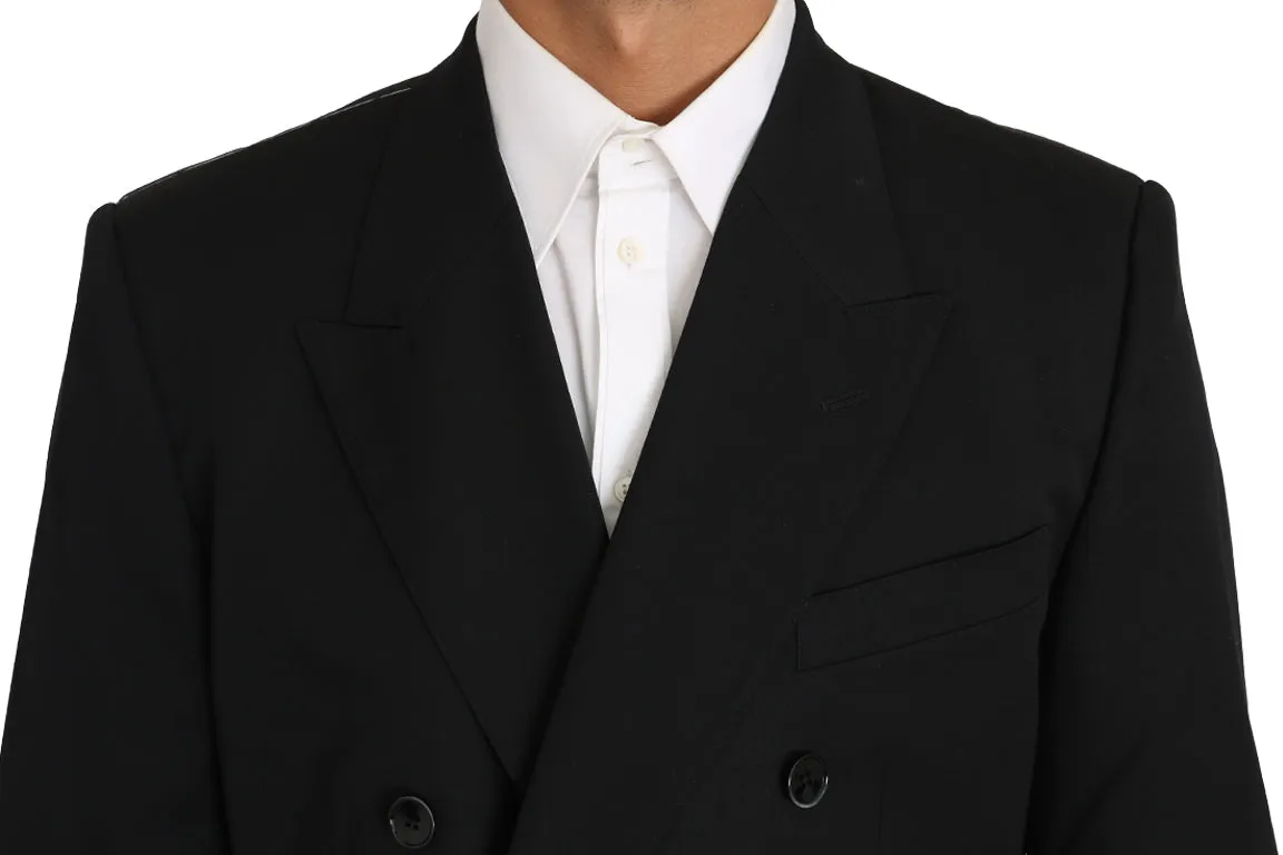 Black Wool SICILIA 2 Piece Slim Suit