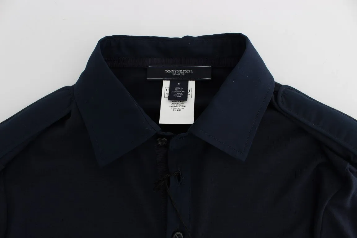 Blue Button Down Polo Sweater