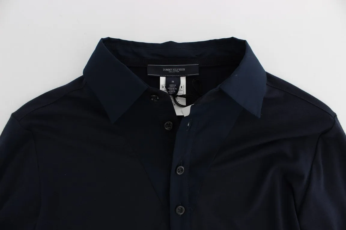 Blue Button Down Polo Sweater