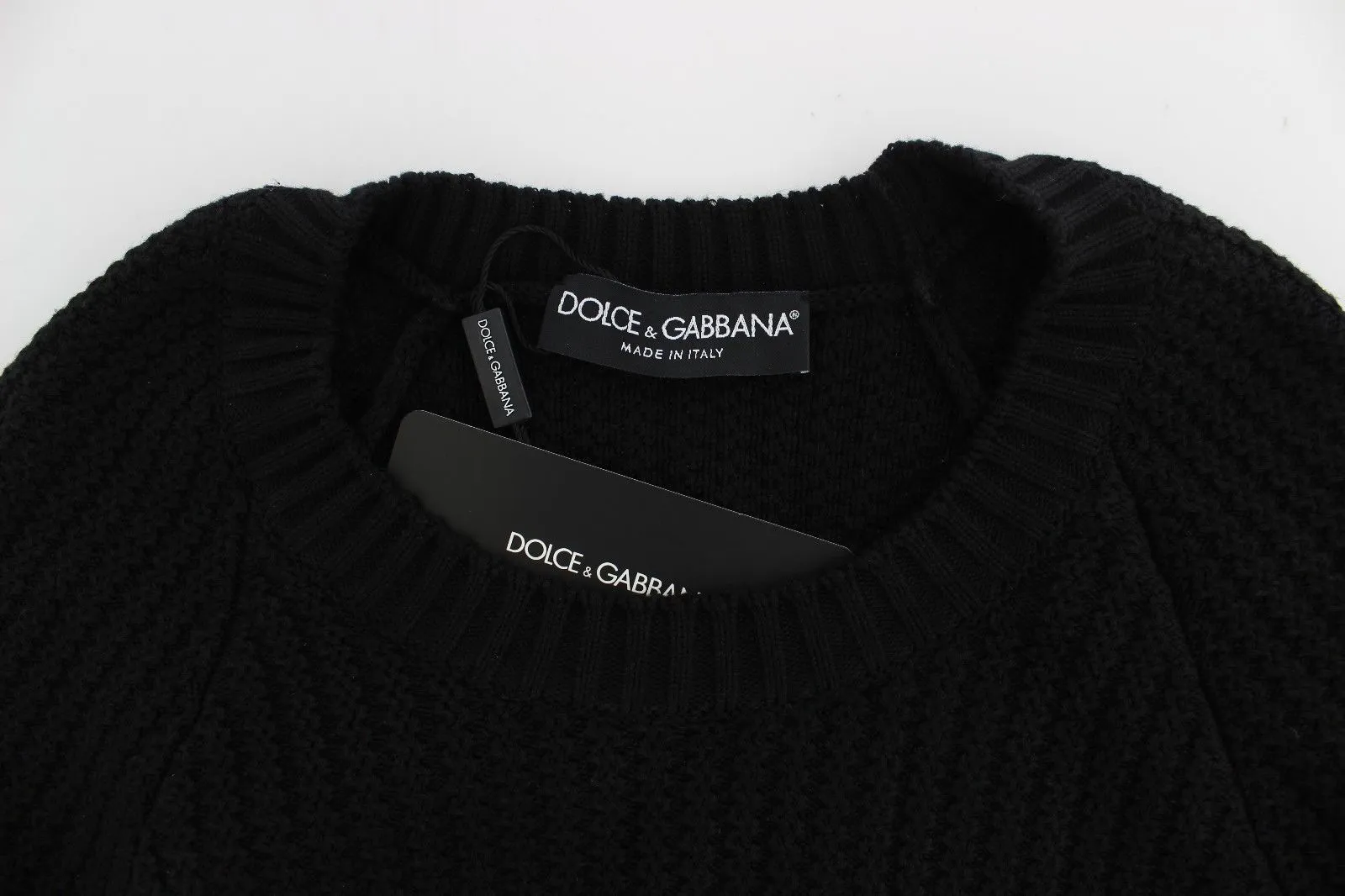 Blue Cotton Silk Knitted Sweater