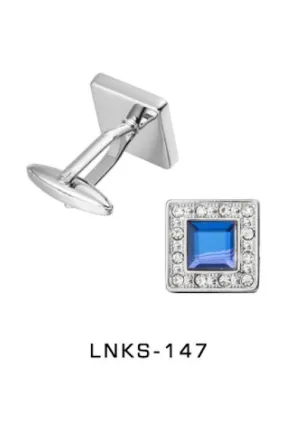 Blue Diamond Plate Cufflinks