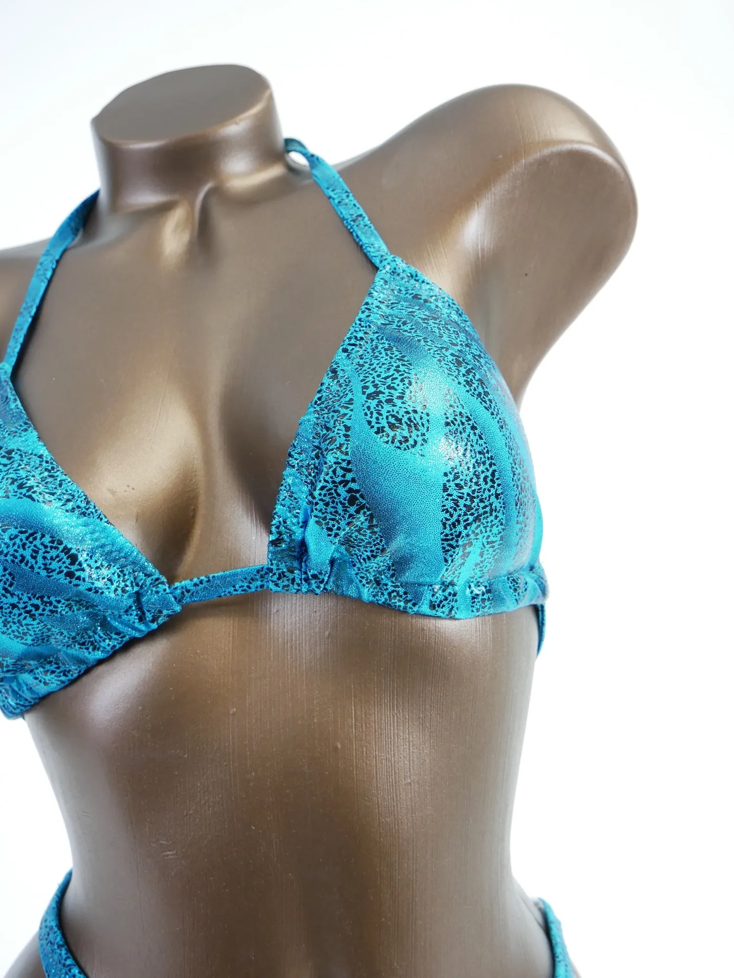 Blue Foil Wellness Posing Suit