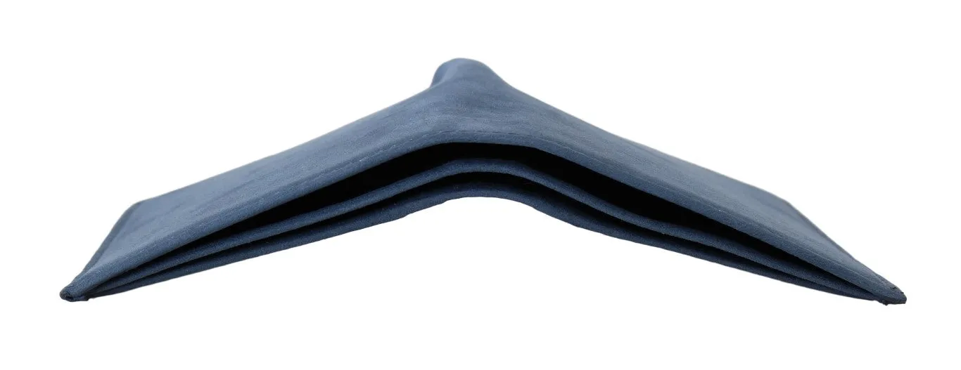 Blue Leather Bifold Wallet