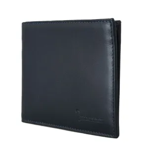 Blue Leather Bifold Wallet