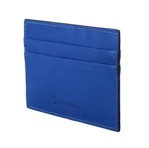 Blue Leather Cardholder Wallet