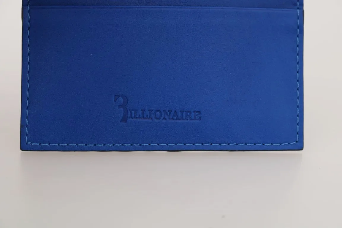 Blue Leather Cardholder Wallet