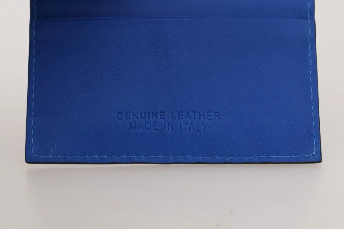 Blue Leather Cardholder Wallet