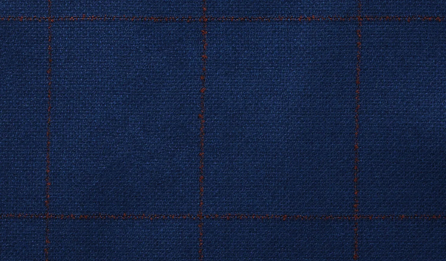 Blue with Brown Windowpane Long Double Breast Suit