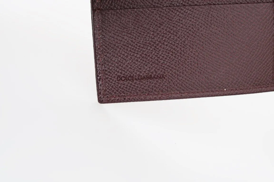 Bordeaux Caiman Alligator Bifold Wallet