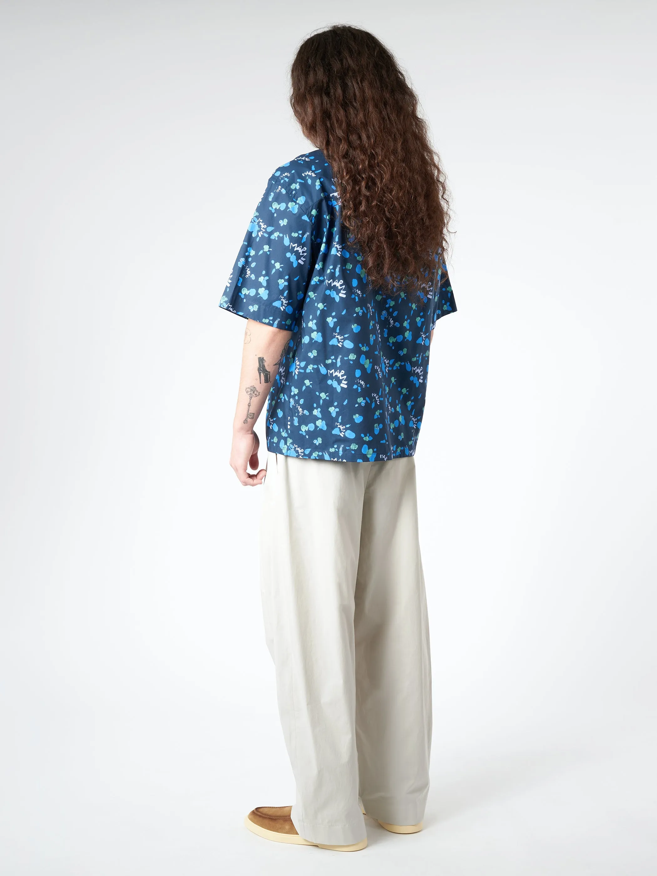 Bowling Shirt with Marni Dripping Print