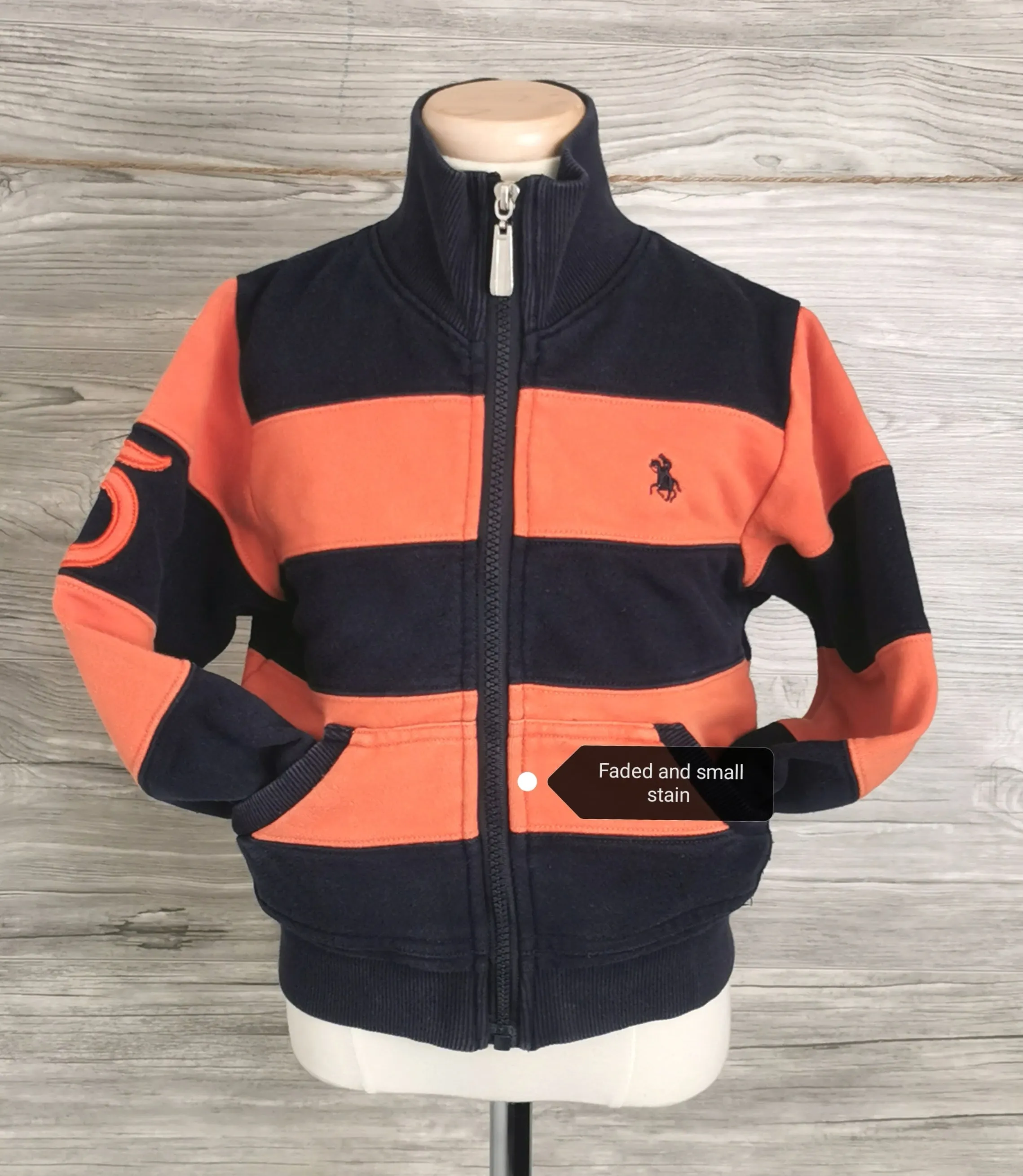 BOY SIZE 6 YEARS - K.S. COLLECTION, Zippered Sweater Jacket VGUC B30