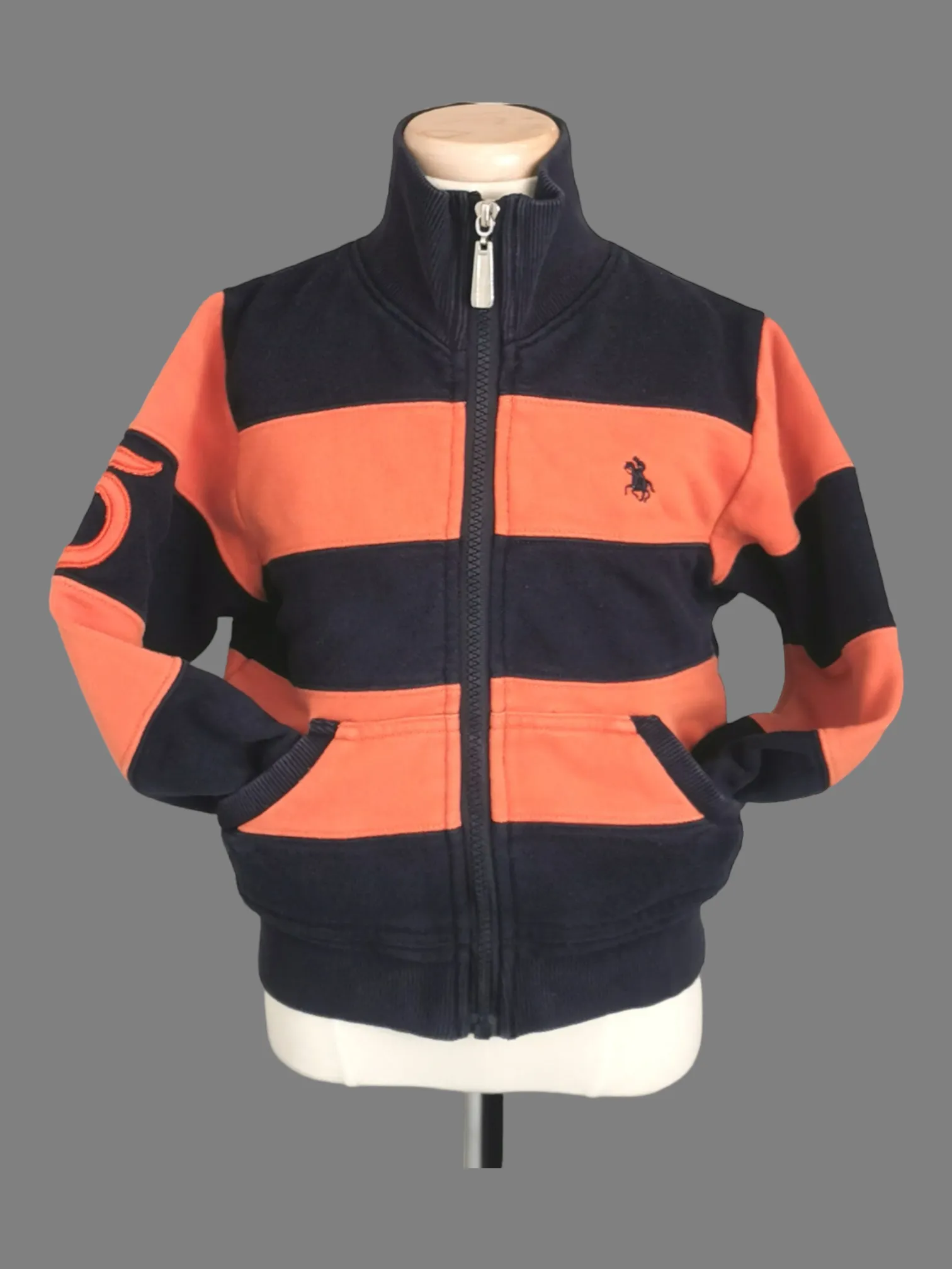 BOY SIZE 6 YEARS - K.S. COLLECTION, Zippered Sweater Jacket VGUC B30