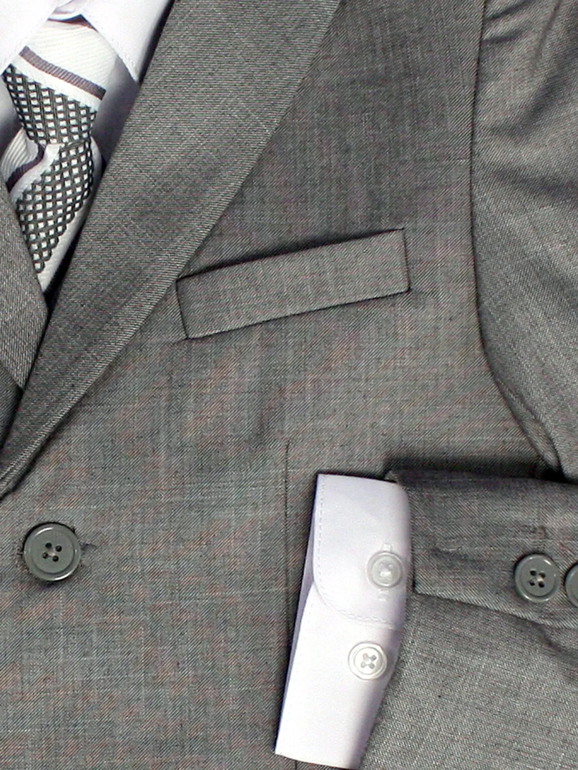 Boys Formal 5 Piece Suit with Shirt, Vest, Tie and Garment Bag – Light Gray - AH-BY029-LTGRAY
