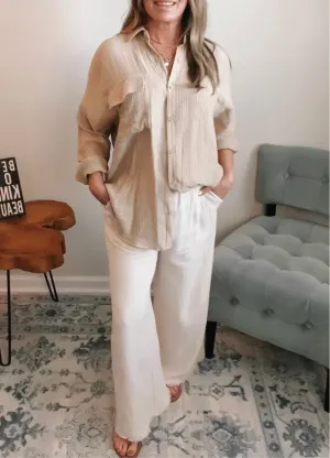 Breezy Oversized Button Down