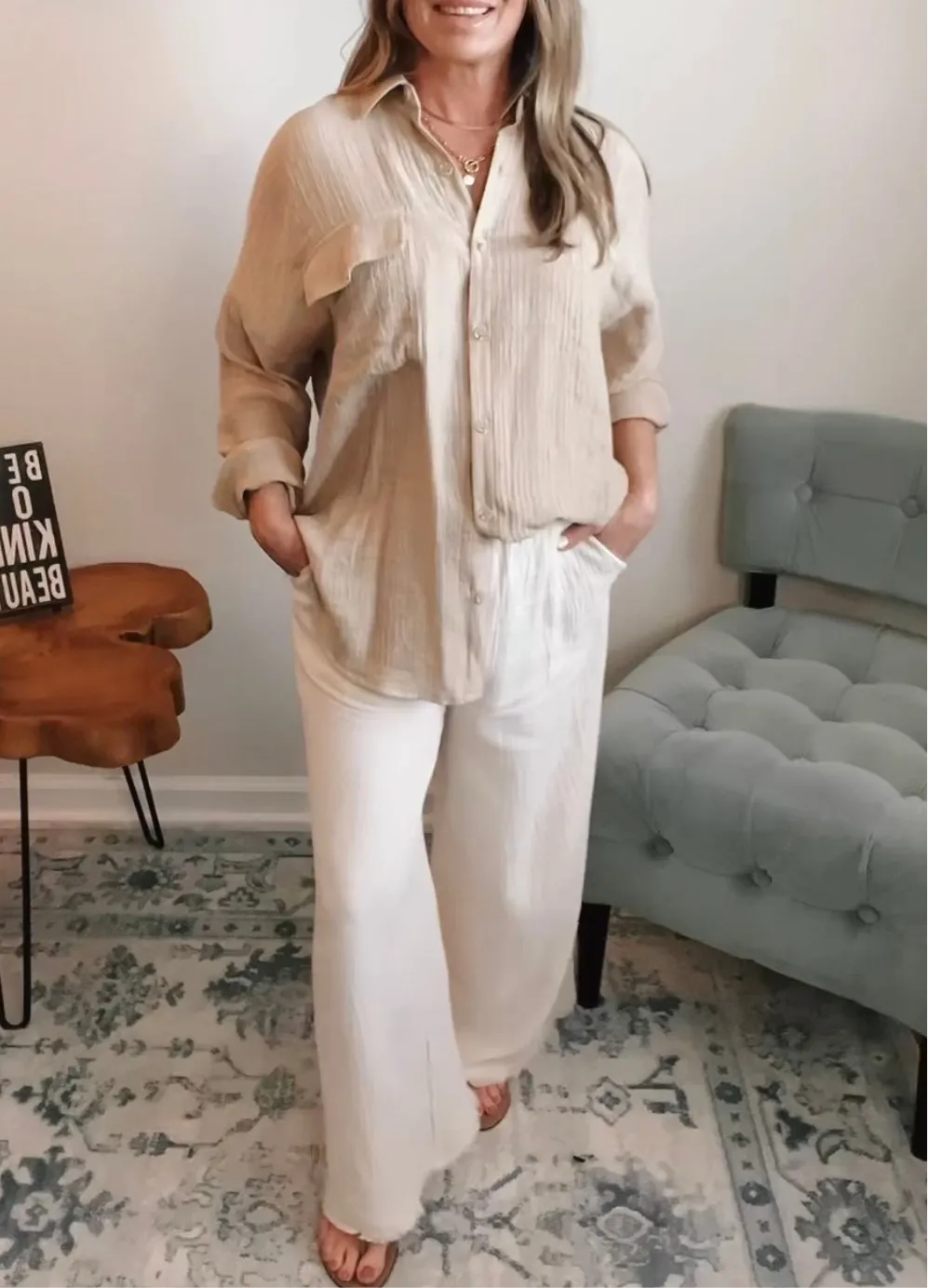 Breezy Oversized Button Down