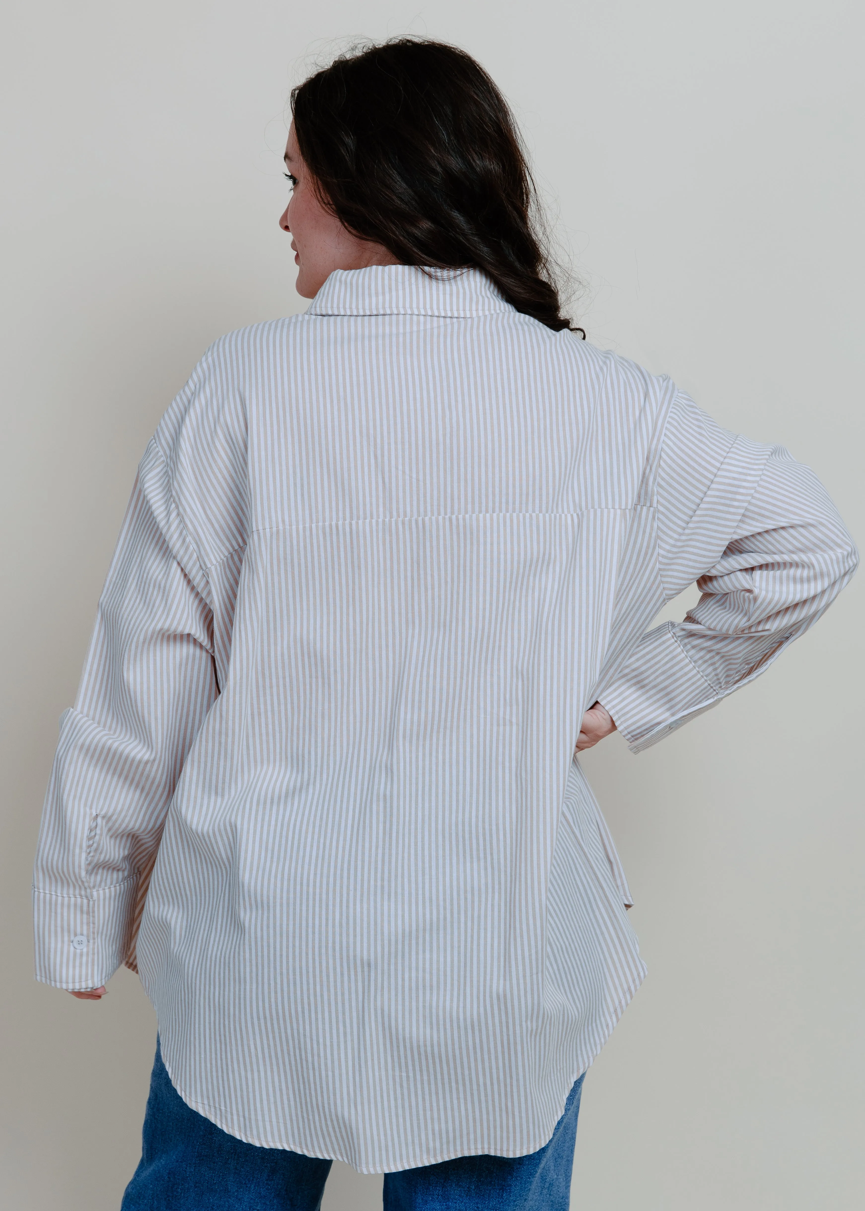 Breezy Striped Button-Down Shirt