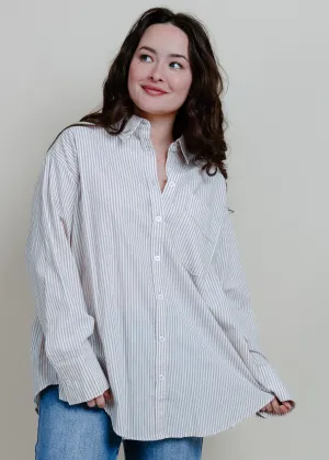 Breezy Striped Button-Down Shirt