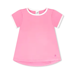 Bridget Basic T  - Flamingo Pink, Pure Coconut