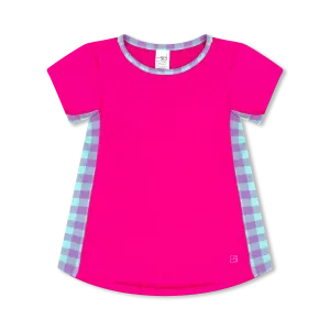Bridget Basic T - Power Pink, Totally Precious Check