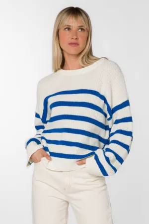 Bridgette Blue Stripe Sweater