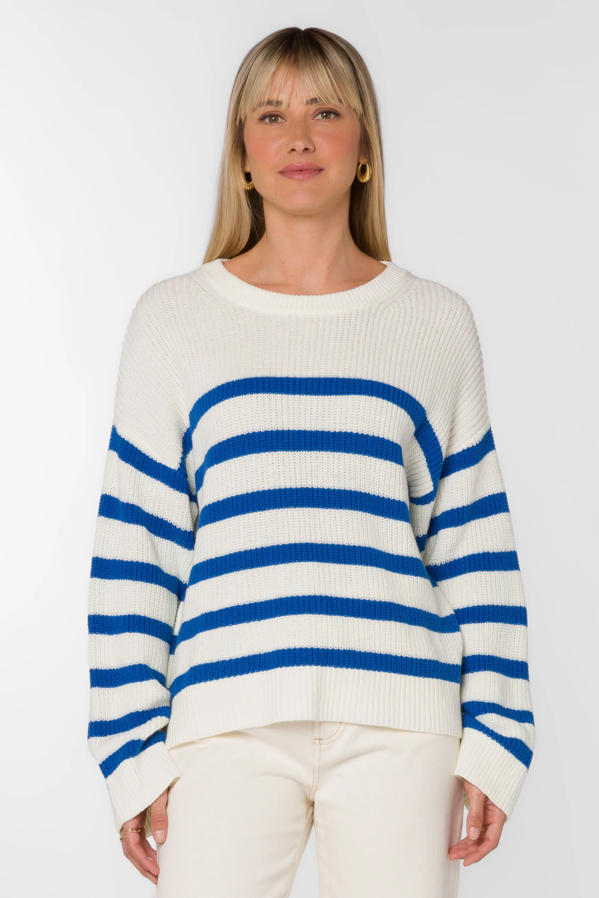 Bridgette Blue Stripe Sweater