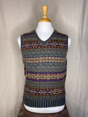 Brodie Fairisle Vest - Woodland
