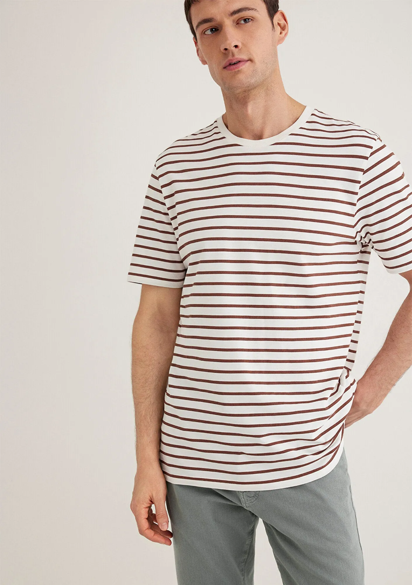 Brown Striped T-Shirt