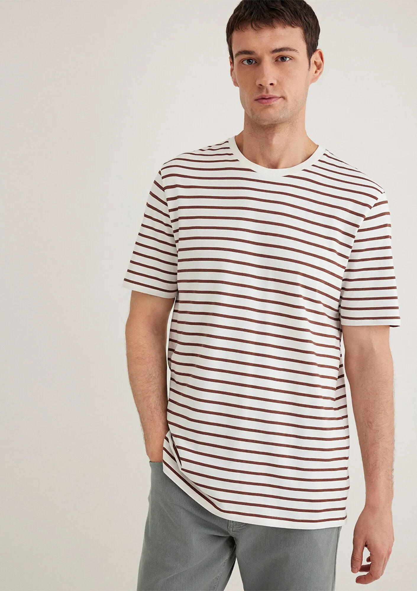 Brown Striped T-Shirt