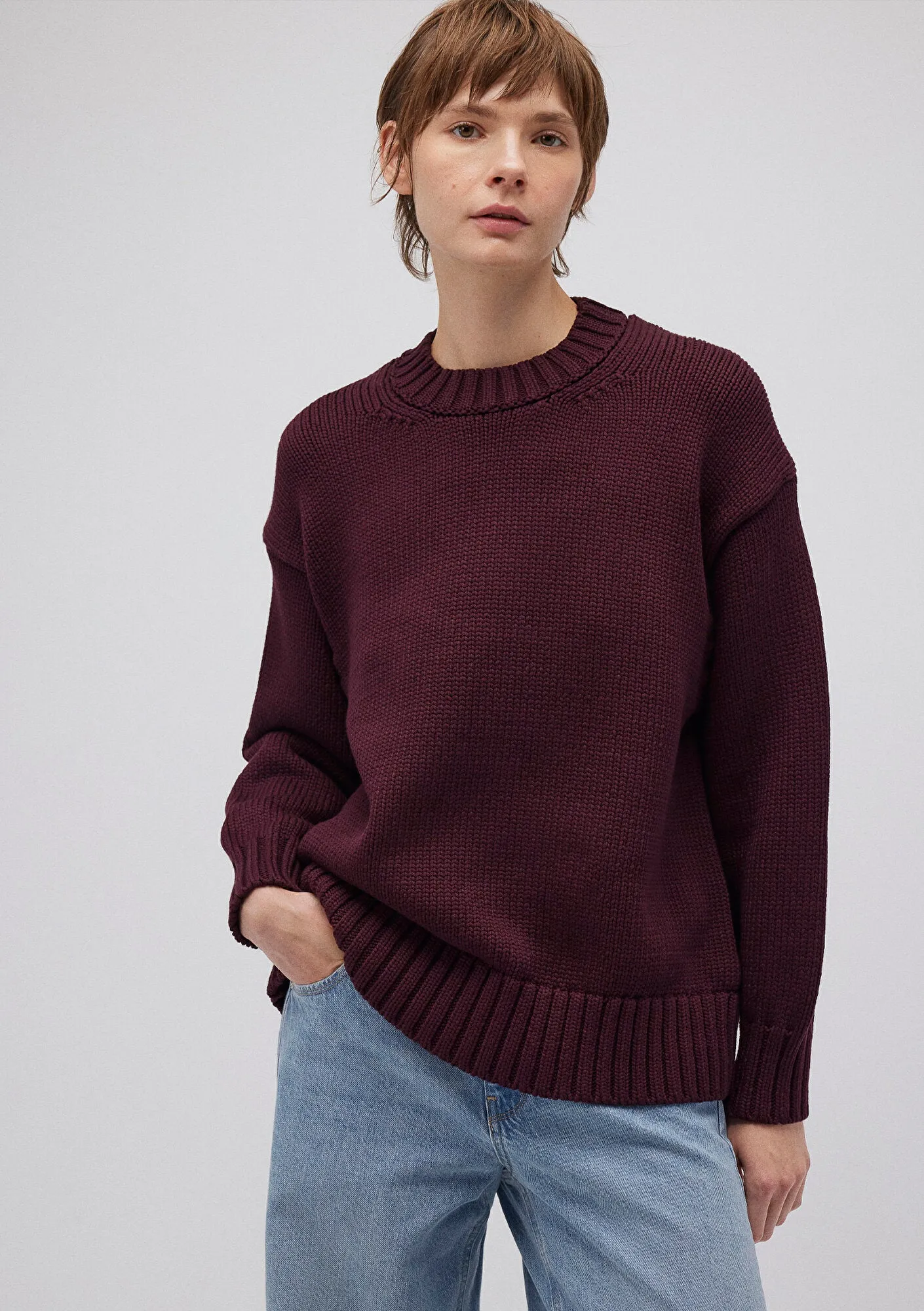 Burgundy Crewneck Sweater