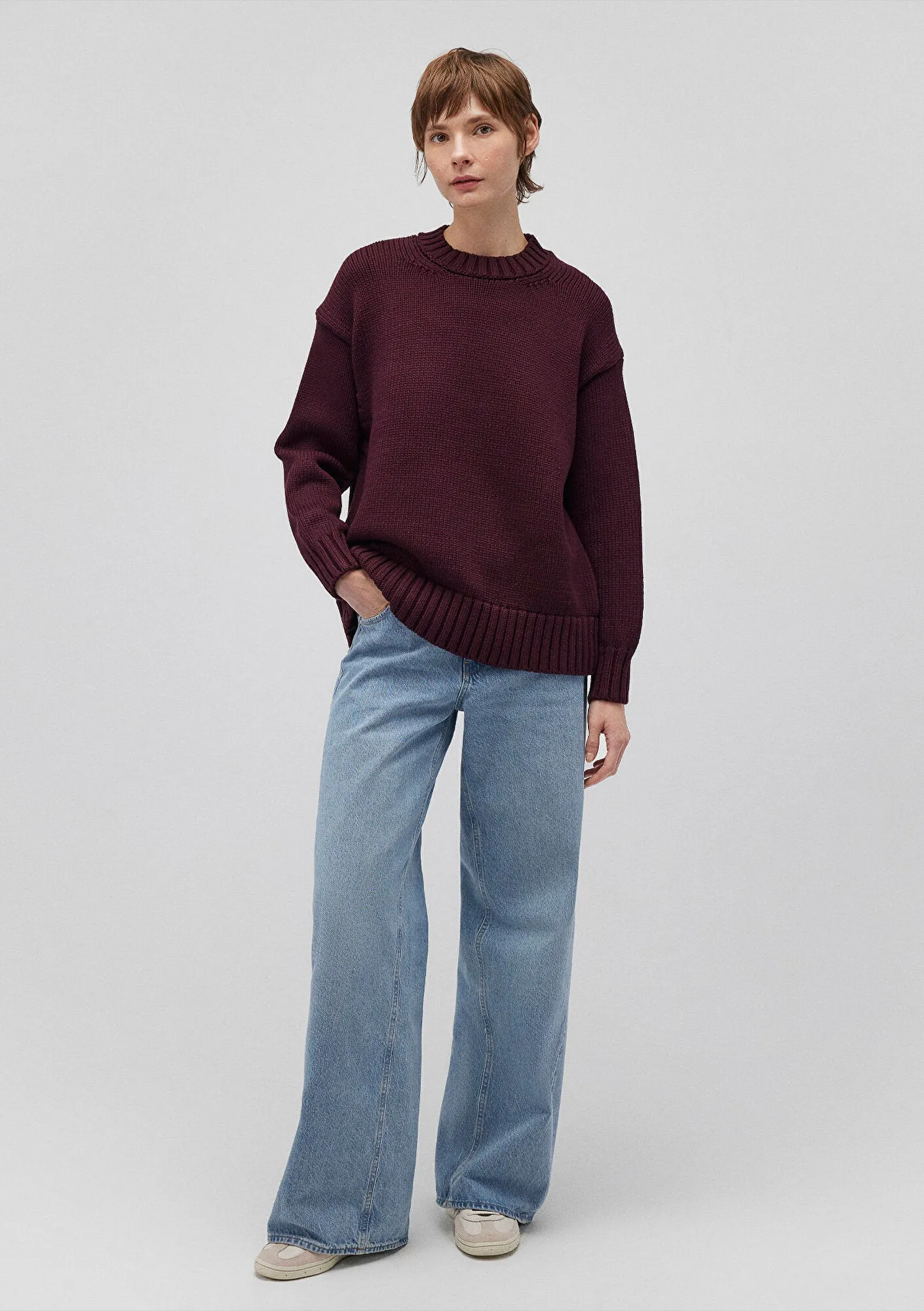 Burgundy Crewneck Sweater