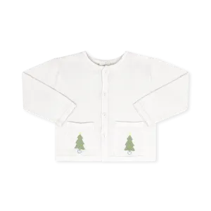 Burrow Button Down Sweater - Sterling White, Tree