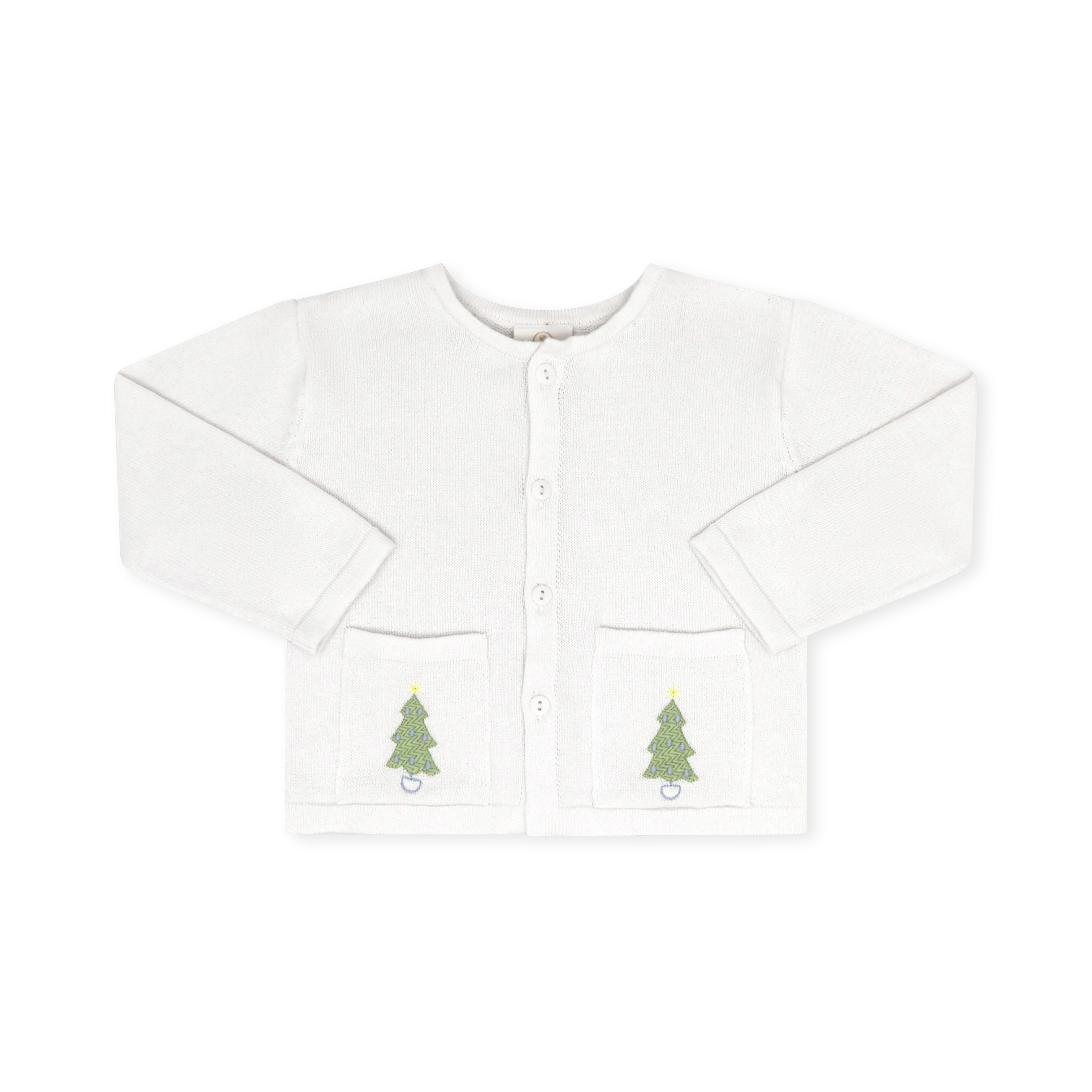 Burrow Button Down Sweater - Sterling White, Tree