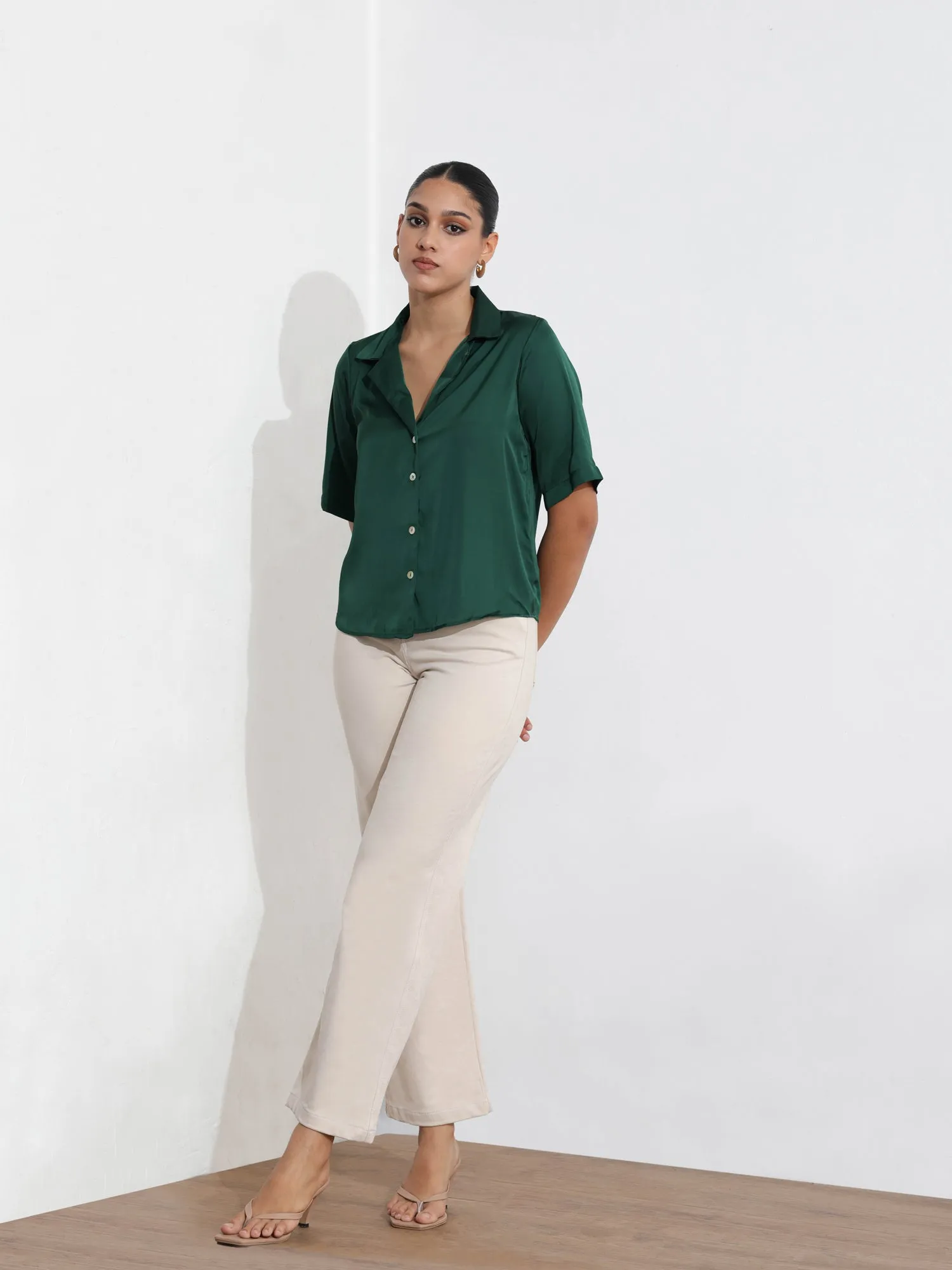 Button Down Camp Collar Shirt