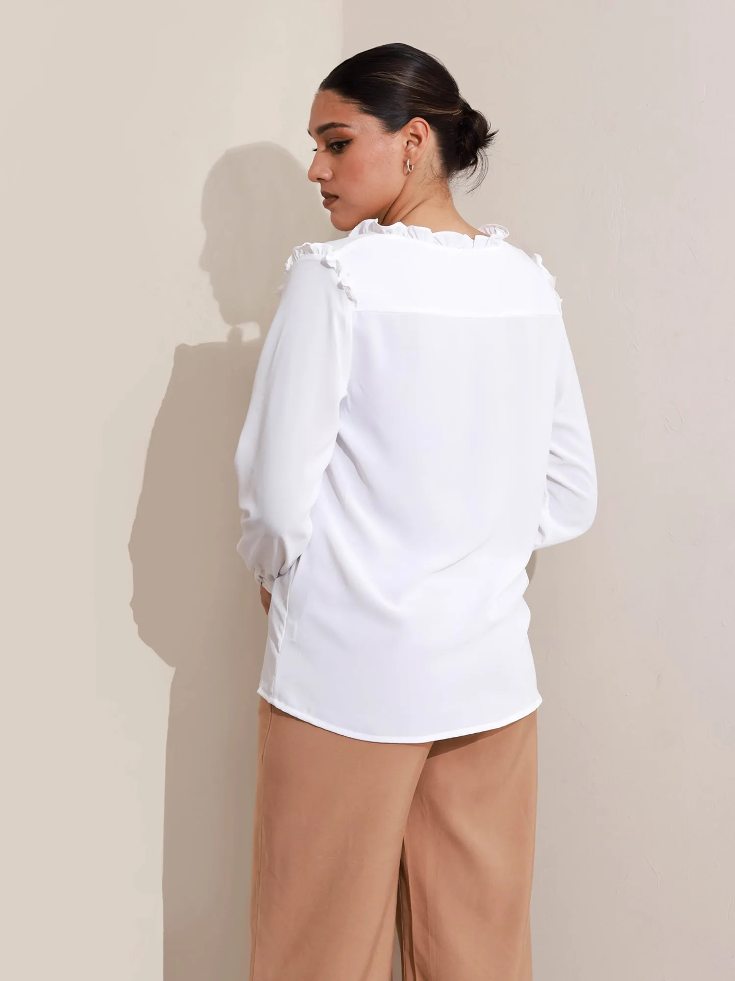Button Down Long Sleeve  Top
