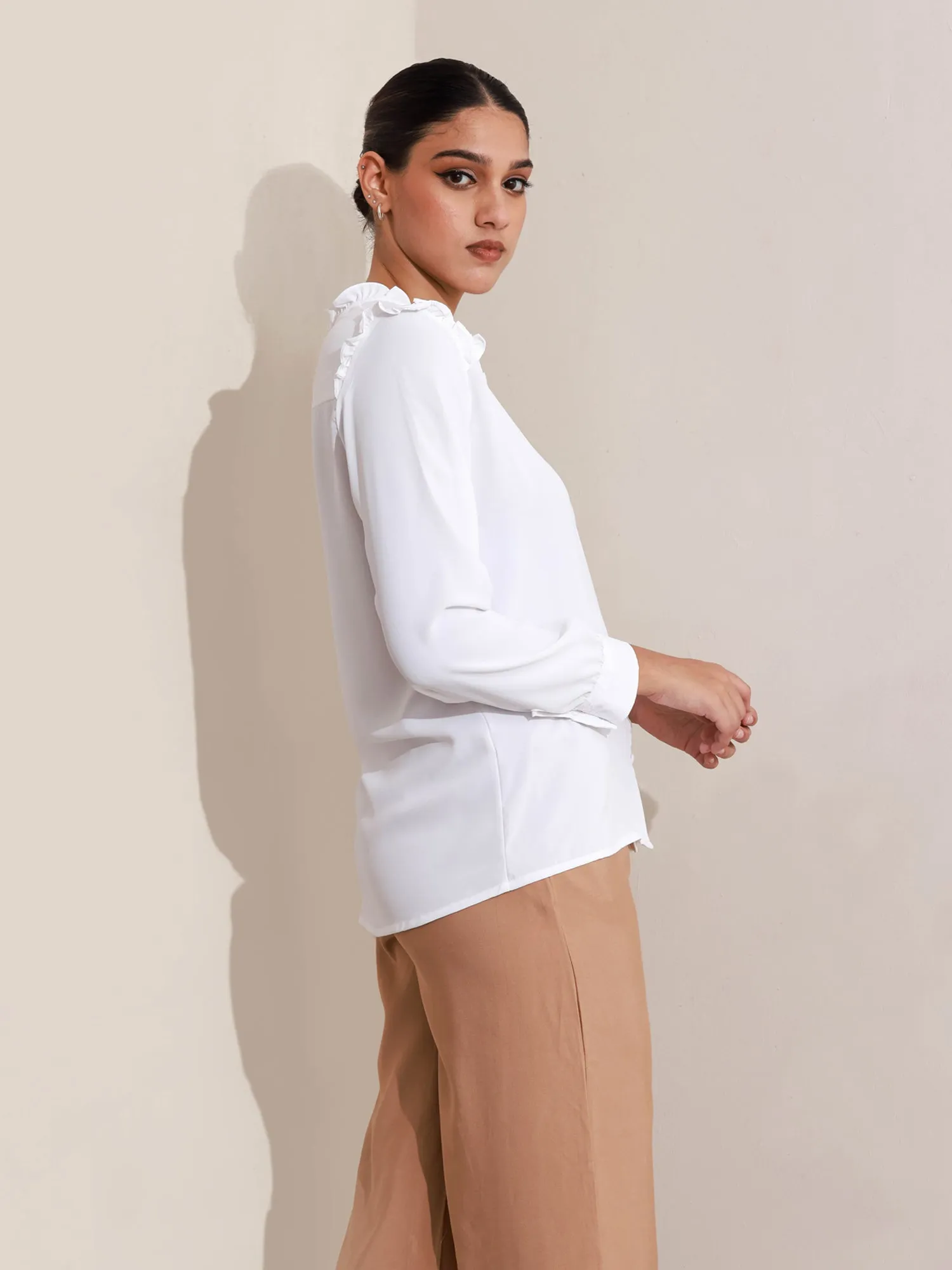 Button Down Long Sleeve  Top