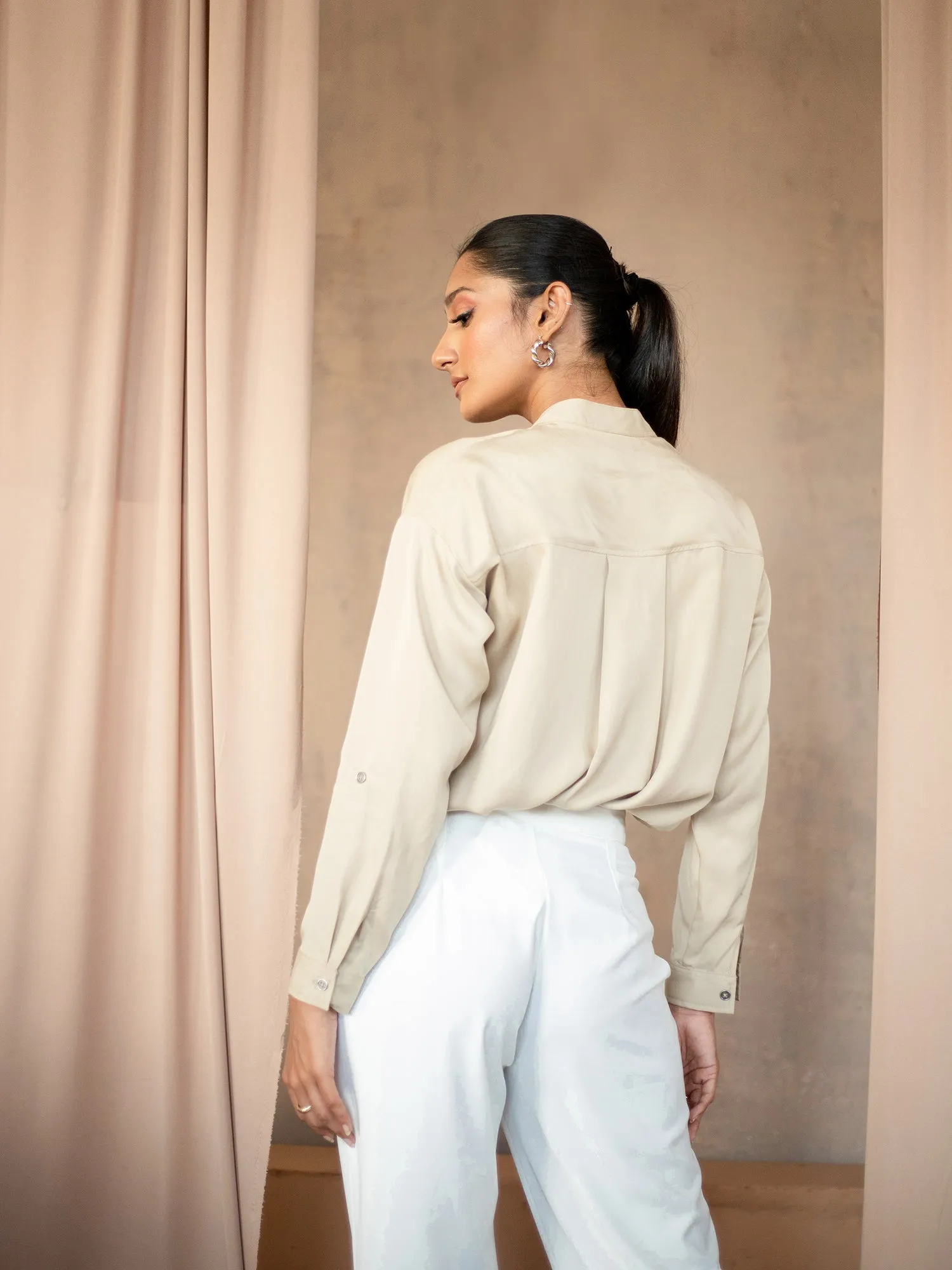 Button Down Loosefit Long Sleeve Shirt