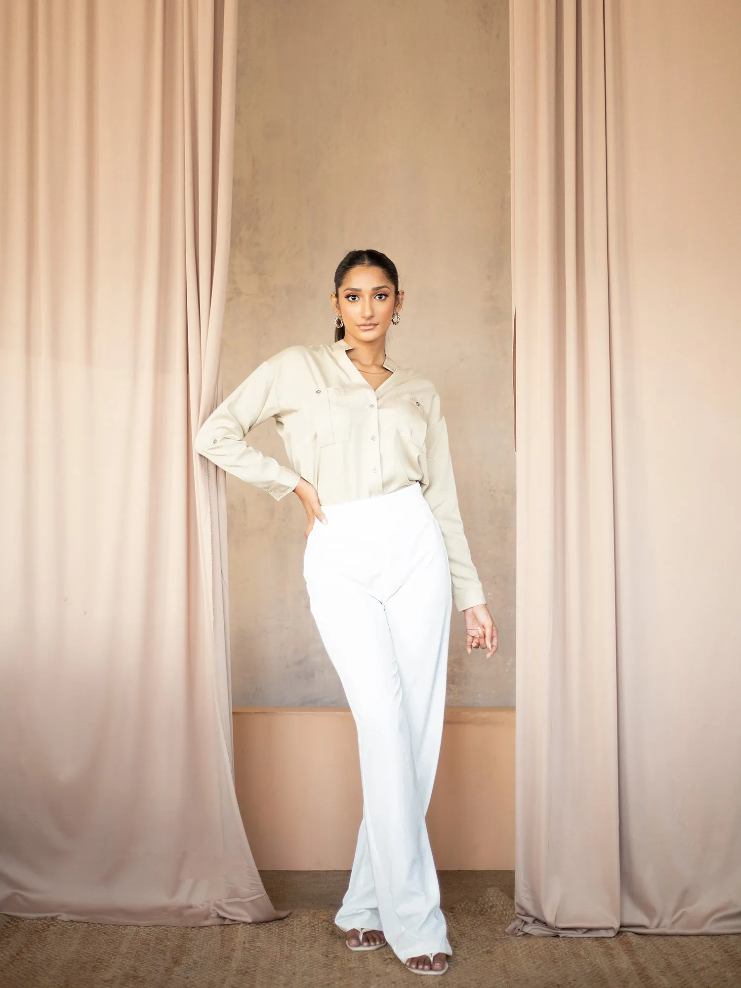 Button Down Loosefit Long Sleeve Shirt