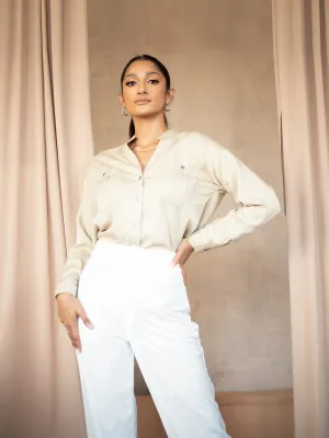 Button Down Loosefit Long Sleeve Shirt