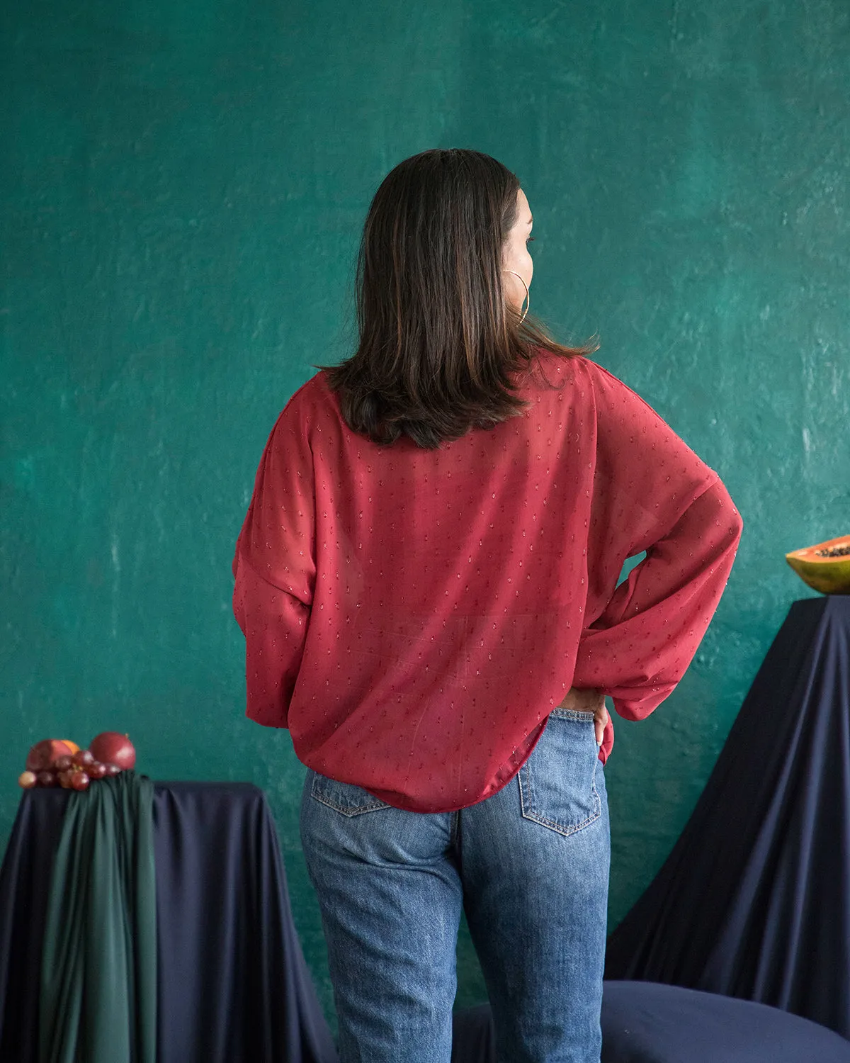 Button Down Over Sized Shirt