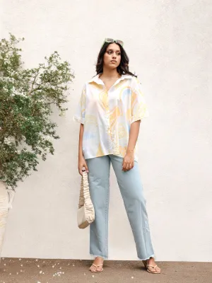 Button Down Over Sized Top