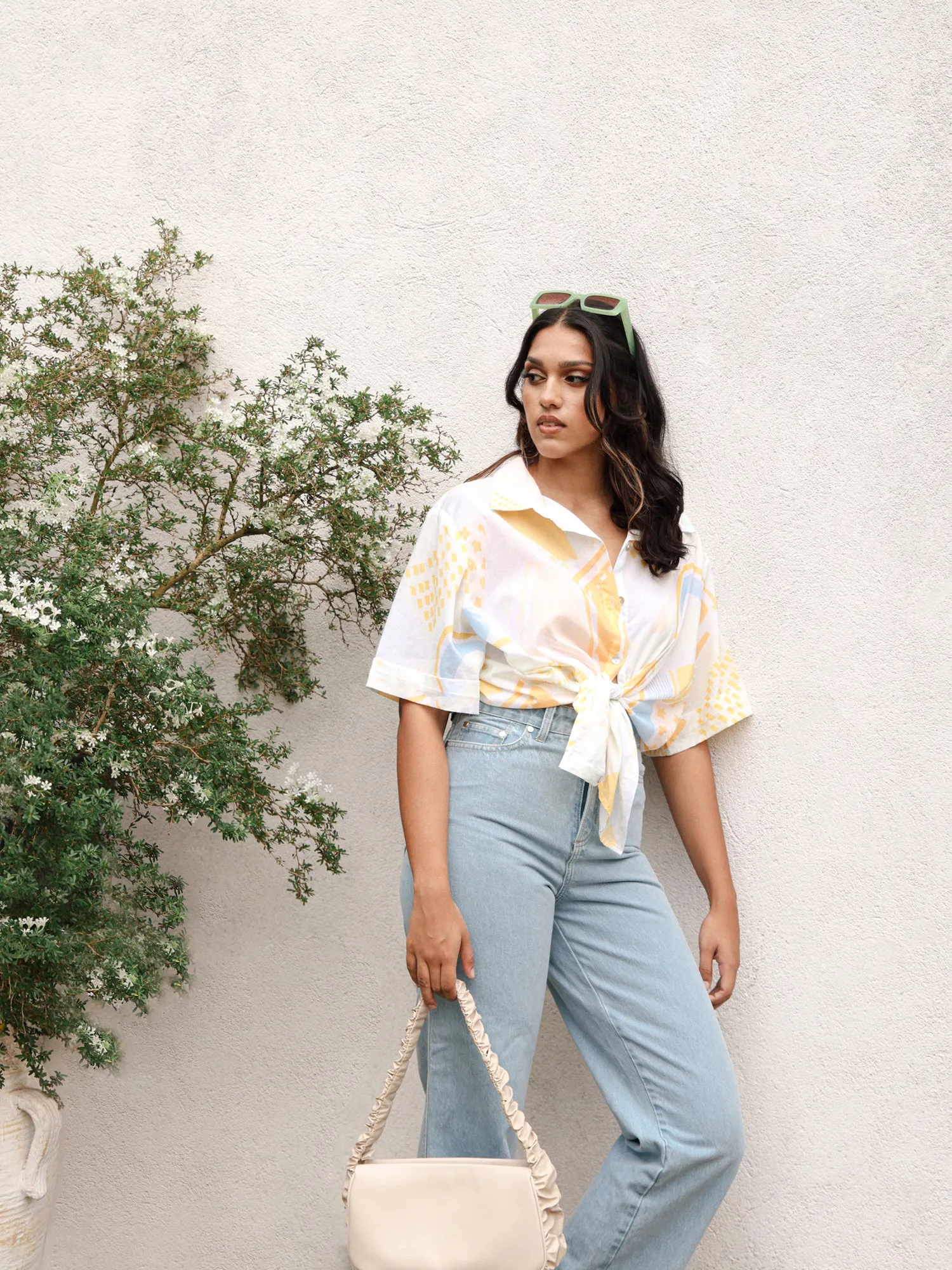 Button Down Over Sized Top