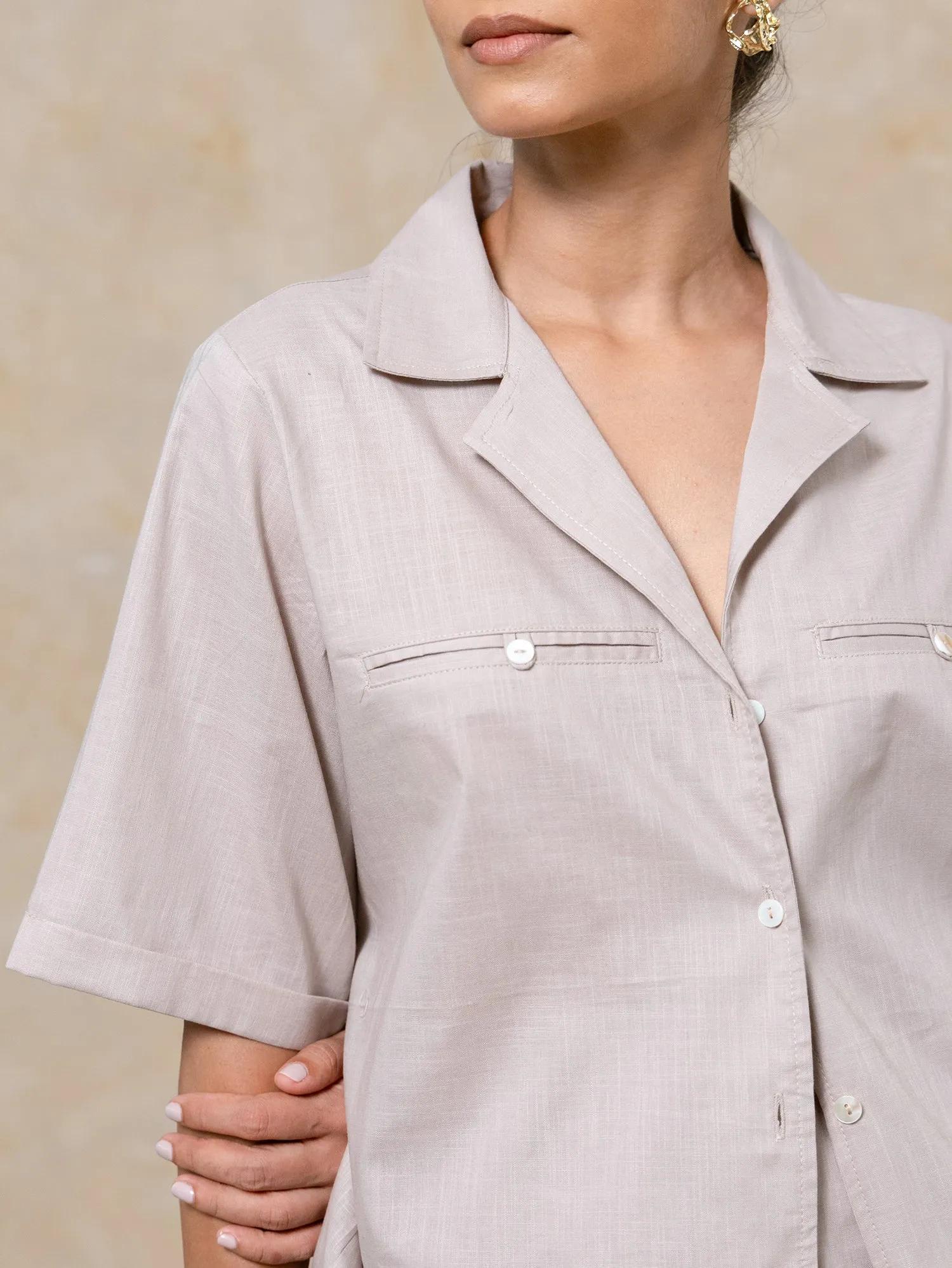 Button Down Short Sleeved Shirt
