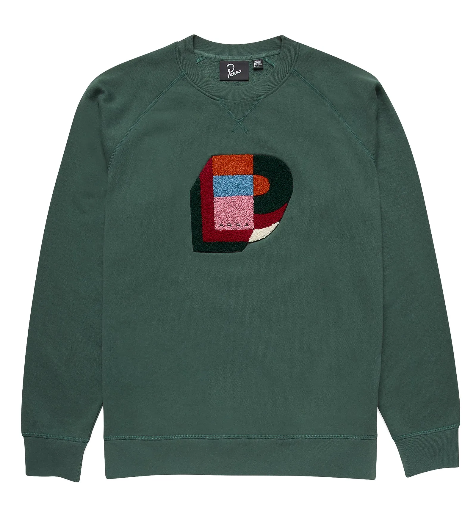 by Parra Building Block Logo Crewneck Sweatshirt 'Green'
