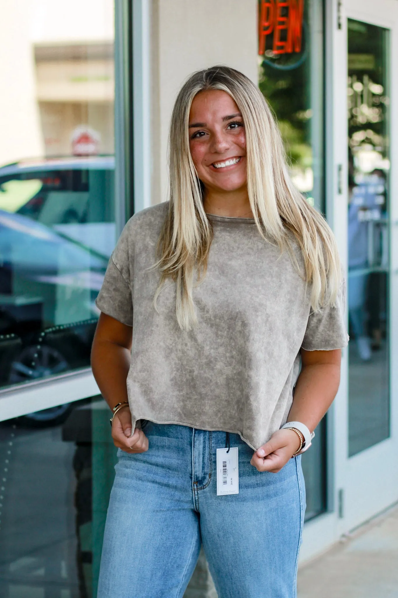 Calling You Mine Mineral Wash Top