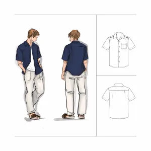 Camp Collar Shirt Pattern   Tutorial - Youth 10-18