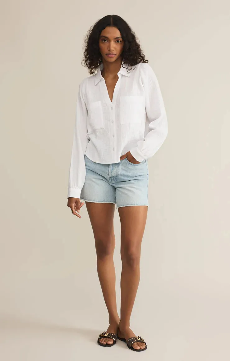 Campo Button Up Gauze Top