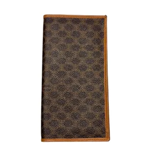 CELINE Macadam Triomphe Canvas & Leather Wallet / Checkbook Cover - Brown