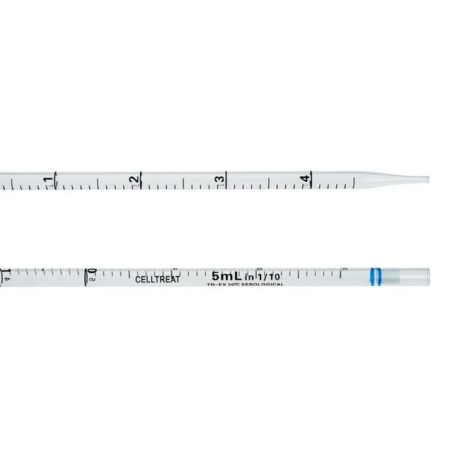 Celltreat 229006B Pipets-Individually Wrapped in Bags, 5mL, 50 Pack