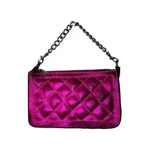 Chain Clutch in Hot Pink